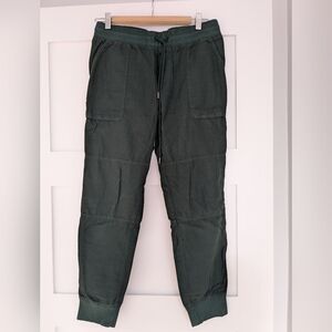 Aritzia Dark Green Cotton Casual Joggers Pants